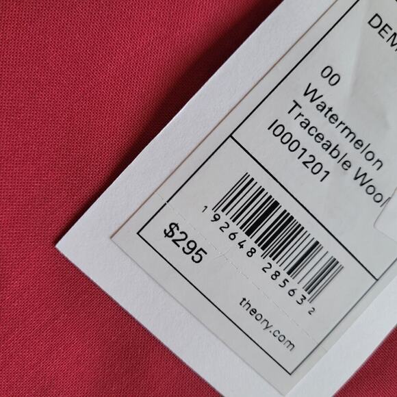 NWT Theory Hot Pink Trousers Suit Pants Size 00 - Picture 8 of 15